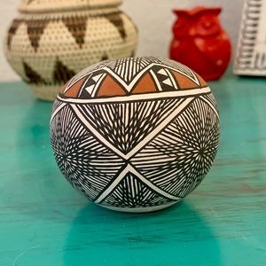 Signed Mini Acoma Pueblo Seed Pot